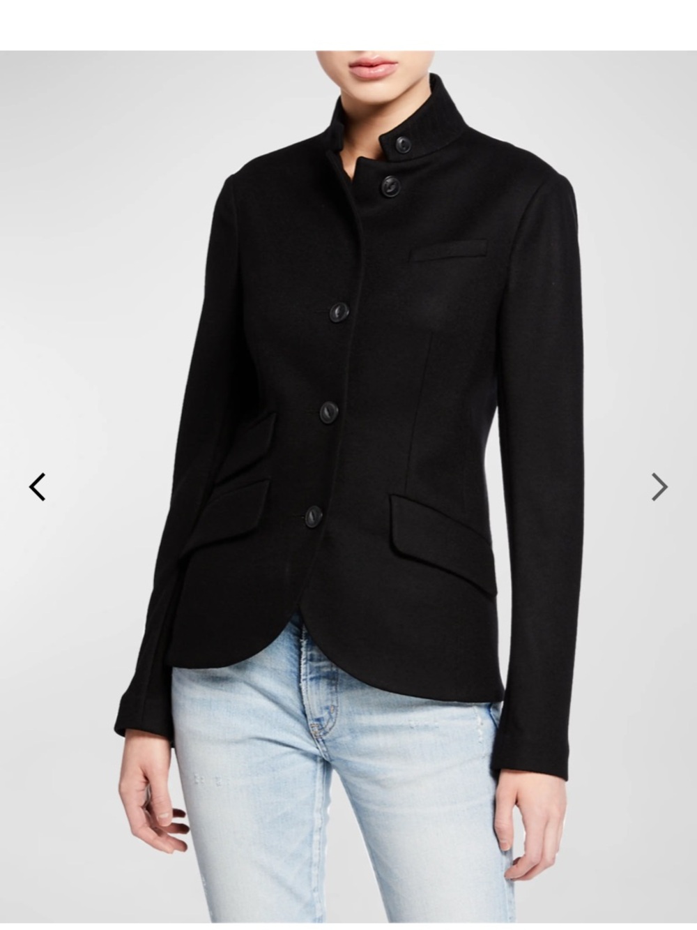 rag & bone Black Stand-Collar Women's Blazer